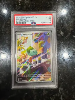 BULBASAUR PSA 7 #143 2024 POKEMON SCR EN-STELLAR CROWN ILLUSTRATION RARE - Image 3