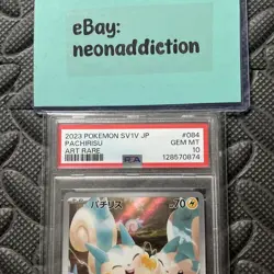 PSA 10 Pokemon Pachirisu SV1V JP #084 Gem Mint Art Rare Japanese Slab Graded - Image 3