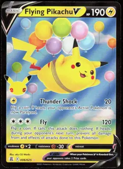 Flying Pikachu V 006/025 Holo V Rare Celebrations Pokemon Holo Near Mint - Image 1
