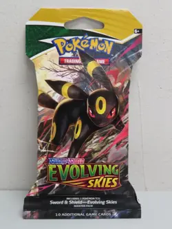 2021 Pokemon Sword & Shield Evolving Skies Sealed Sleeved Booster Pack (b) - Image 1