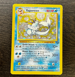 POKEMON TCG - ENGLISH JUNGLE SET VAPOREON 12/64 HOLO RARE CARD LP MP #2 - Image 1