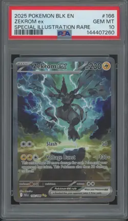 2025 Pokemon BLK EN Special Illustration Rare #166 Zekrom ex Gem Mint PSA 10 - Image 1