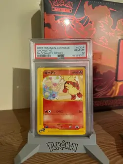 2002 POKEMON JPN MCDONALD'S PROMO #030/P GROWLITHE PSA 10 - Image 1