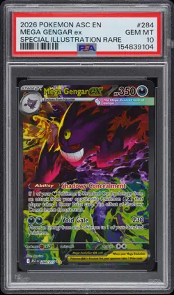 2026 POKEMON ASCENDED HEROES SPECIAL ILLUSTRATION RARE MEGA GENGAR EX PSA 10 - Image 1