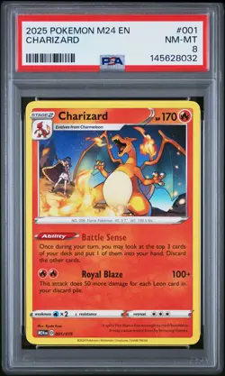 2025 POKEMON M24 EN-MCDONALD'S COLLECTION #001 CHARIZARD PSA 8 - Image 1