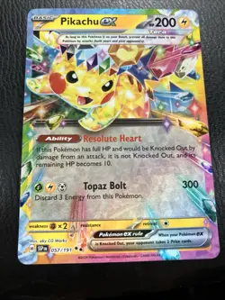 Pokemon Pikachu TCG Surging Sparks EX Double Rare Holo Card 057/191 - Image 2