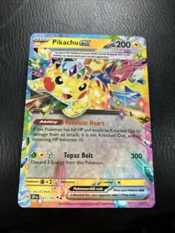 Pokemon Pikachu TCG Surging Sparks EX Double Rare Holo Card 057/191 - Image 3