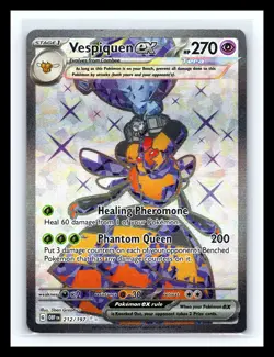 💥 2023 Pokemon SV Obsidian Flames OBF EN Vespiquen EX Holo #212/197 - Image 1