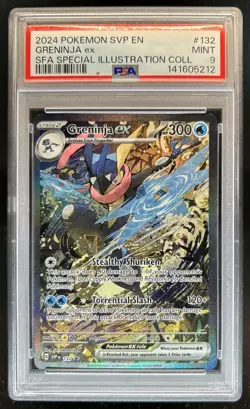 2024 Pokemon SV Black Star Promos Greninja ex #132 PSA 9 - Image 1