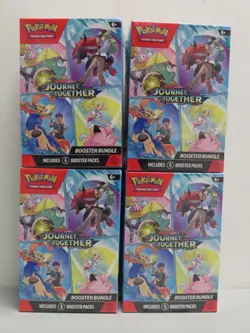 (4) Lot 2025 Pokemon Journey Together Factory Sealed Booster Bundle Box - Image 1