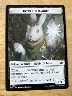 MTG Bloomburrow - Intrepid Rabbit 1/1 [Token] - Image 1