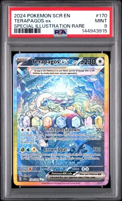 Terapagos EX 170/142 Special Illustration Rare Pokemon PSA 9 *915 - Image 1