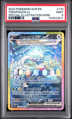Terapagos EX 170/142 Special Illustration Rare Pokemon PSA 9 *917 - Image 1