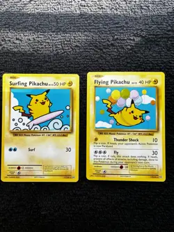 Pokemon TCG - Flying Pikachu & Surfing Pikachu Secret Rare Set XY Evolutions -NM - Image 1
