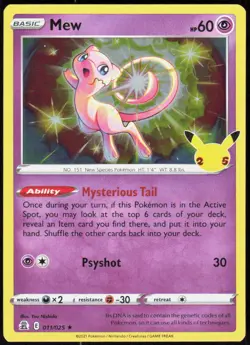 Mew 011/025 Holo Rare Celebrations Pokemon Holo Near Mint - Image 1