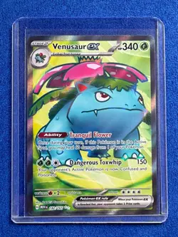 Pokemon Venusaur ex 182/165 Sv: Scarlet & Violet 151 Ultra Rare Full Art Holo EN - Image 1