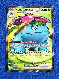 Pokemon Venusaur ex 182/165 Sv: Scarlet & Violet 151 Ultra Rare Full Art Holo EN - Image 2