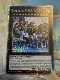 Yugioh Divine Arsenal AA-Zeus - Sky Thunder Starlight Rare RA05-EN103 - Image 1