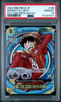 2024 ONE PIECE JAPANESE ONE PIECE DAY '24 #109 MONKEY D. LUFFY PSA 10 - Image 1