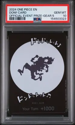 2024 ONE PIECE PROMOS OFFICIAL EVENT PRIZE-GEAR 5 DON!! CARD PSA 10 - Image 1