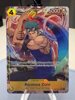 One Piece CCG Roronoa Zoro OP15-113 Alt Art Super Rare NM - Image 1