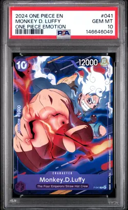 2024 ONE PIECE PROMOS ONE PIECE EMOTION #041 MONKEY D. LUFFY PSA 10 - Image 1