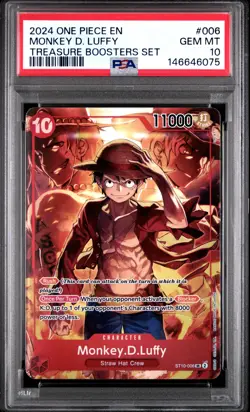 2024 ONE PIECE PROMOS TREASURE BOOSTERS SET #006 MONKEY D. LUFFY PSA 10 - Image 1