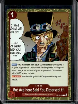 2025 One Piece But Ace Here Said You Deserved It!! Rare #OP13-019 - Image 1