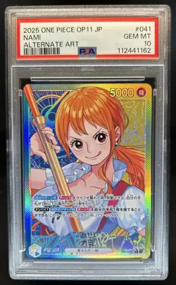 2025 One Piece OP11 Japanese Nami Alternate Art #041 PSA 10 GEM MINT Gem Mint - Image 1