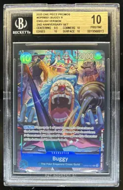 2025 One Piece Promos English Version Buggy 2nd Anniversary #OP09-051 BGS 10 - Image 1