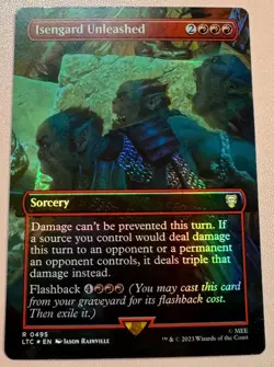 MTG Commander LOTR *FOIL* BORDERLESS R Isengard Unleashed #0495 - Image 1