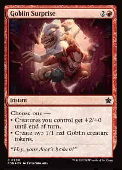 MTG Goblin Surprise Foundations Common Instant NM - Foil - Image 2