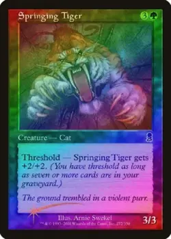 MTG Odyssey --- SPRINGING TIGER --- FOIL! Common! NM! Magic the Gathering! - Image 3