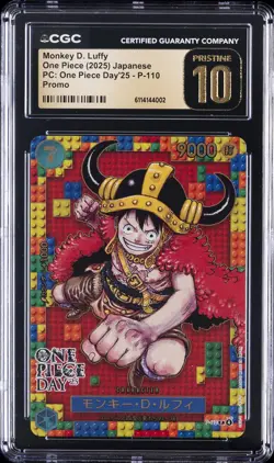 2025 ONE PIECE JAPANESE PC: ONE PIECE DAY'25 MONKEY D. LUFFY CGC 10 PRISTINE - Image 1