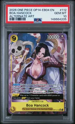 2026 ONE PIECE OP14-EB04-THE AZURE SEA'S SEVEN ALTERNATE ART BOA HANCOCK PSA 10 - Image 1