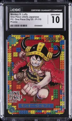 2025 ONE PIECE JAPANESE PC: ONE PIECE DAY'25 MONKEY D. LUFFY CGC 10 GEM MINT - Image 1