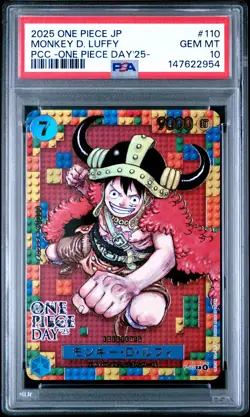 2025 ONE PIECE JP ONE PIECE DAY '25 #110 MONKEY D. LUFFY PSA 10 - Image 1