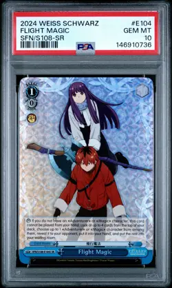 2024 WEISS SCHWARZ FRIEREN: BEYOND JOURNEY'S END SR #E104 FLIGHT MAGIC PSA 10 - Image 1