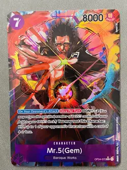 Mr.5(GEM) OP04-072 R Alternate Art One Piece Card Game NM Kingdoms Of Intrigue - Image 1