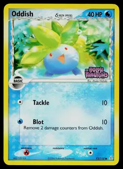 Pokemon Card - Oddish Holon Phantoms 73/110 Reverse Holo Stamped - Image 1