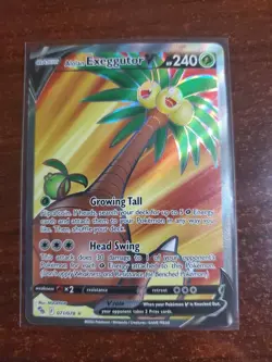 Pokemon GO TCG Full Art Ultra Rare Alolan Exeggutor V 071/78 MINT Card - Image 1