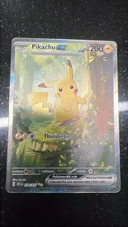 Pikachu EX Holo Pokemon TCG Card 276/217 (ASC) - Image 3