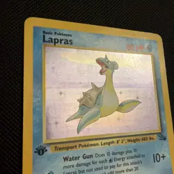 1st Edition Lapras 10/62 Fossil 1999 Holo Rare WOTC Pokemon Card TCG - Image 4