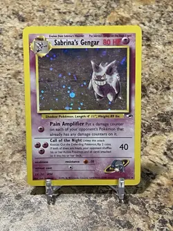 Pokemon TCG Gym Heroes Sabrina's Gengar Holo Rare Card 14/132 Unlimited - Image 1