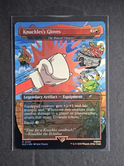 MTG Knuckles's Gloves (Borderless Foil) R 2095 Secret Lair x Sonic: Turbo Gear - Image 1