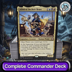 Admiral Beckett Brass COMMANDER DECK Pirate Treasure Theft MTG Custom EDH Magic - Image 1