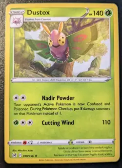 Dustox 010/196 Rare Sword & Shield: Lost Origin Pokemon TCG - Image 1