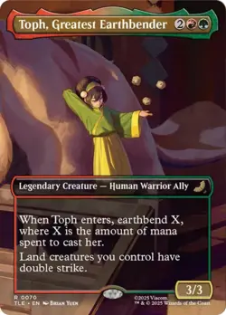 MTG Toph, Greatest Earthbender (Borderless) [Avatar: The Last Airbender: Eternal - Image 1