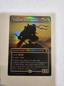 Leonardo, Sewer Samurai (Borderless) Teenage Mutant Ninja Turtles Foil - Image 1