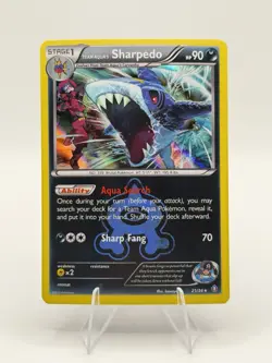 Team Aqua's Sharpedo 21/34 Holo Rare Double Crisis Pokemon Holo NM - Image 1